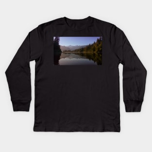 Lake Matheson Dreaming Kids Long Sleeve T-Shirt